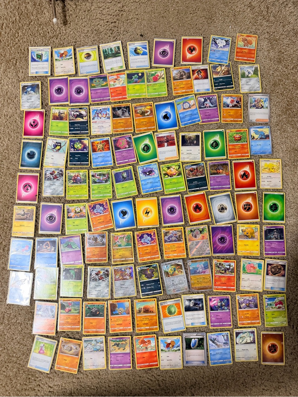 Large Assortment of Pokémon Trading Cards - Multicolor Booster